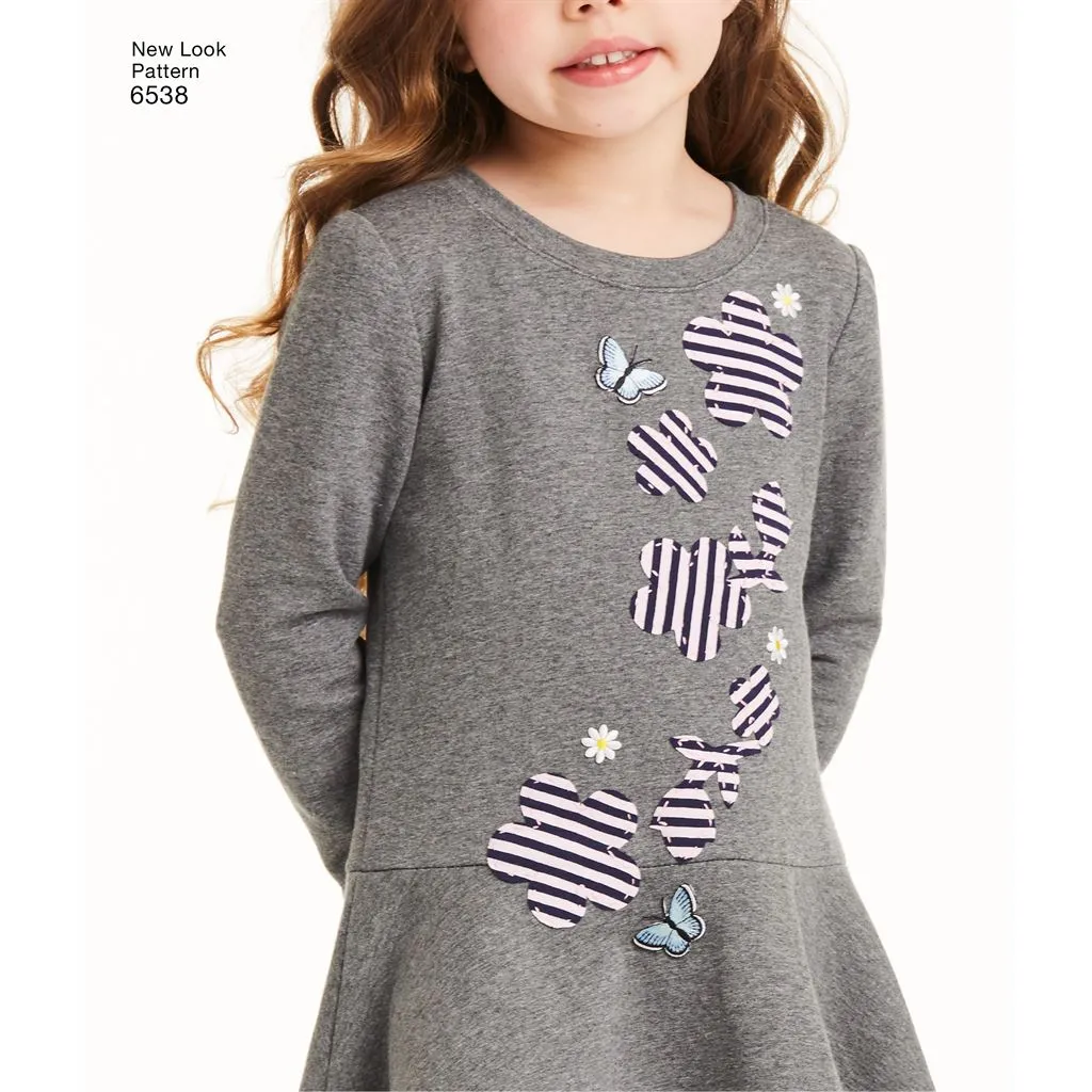 New Look Pattern 6538 Child's Knit Leggings and Dresses