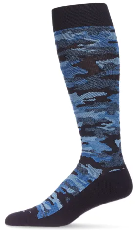 Nylon Compression Socks -Blue Camo -Large