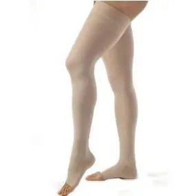 Opaque 15-20 Thigh High Large Open Toe Beige