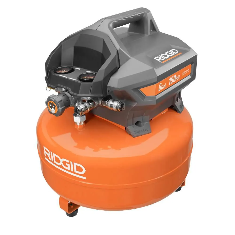 Open Box -  RIDGID OF60150HA 6 Gal. Portable Electric Pancake Compressor