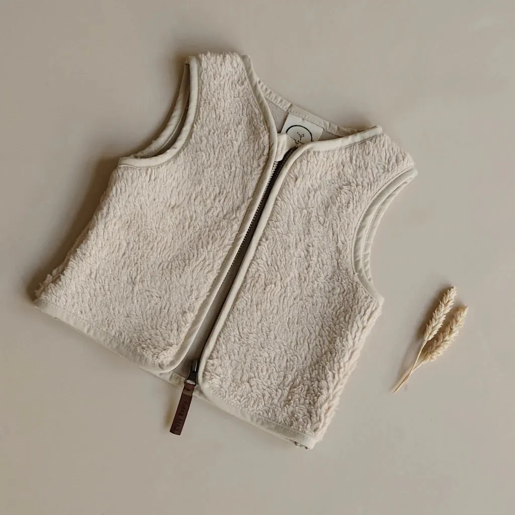 Organic Teddy Vest -Cream