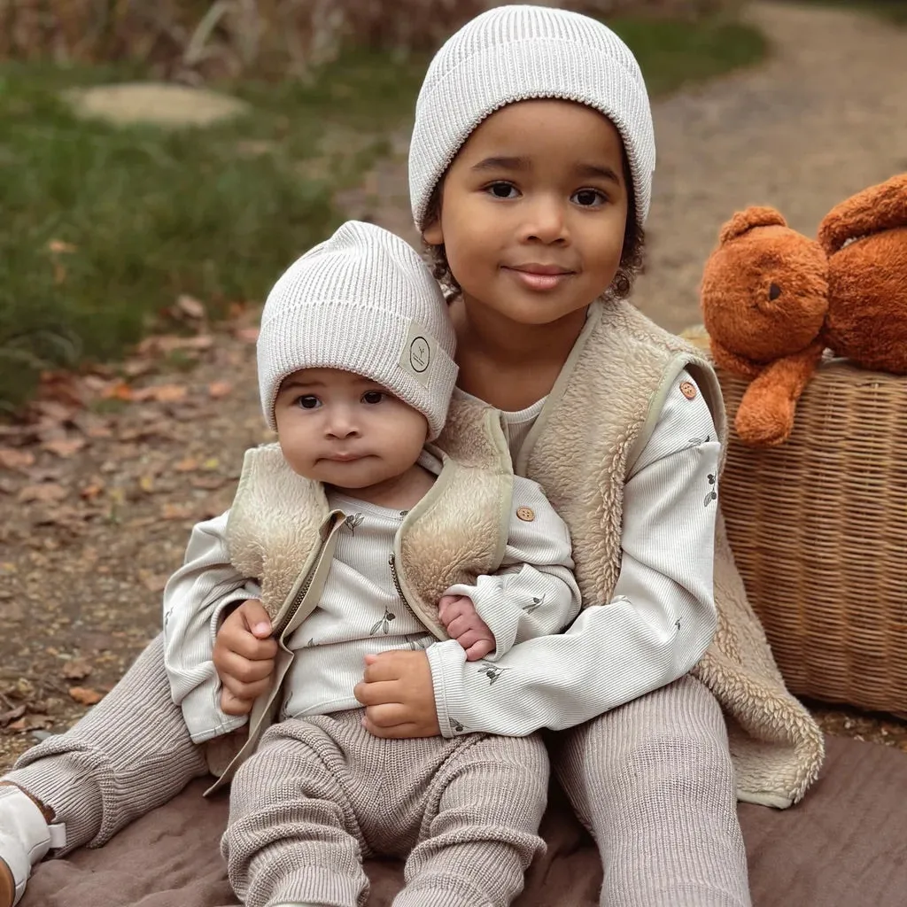 Organic Teddy Vest -Cream