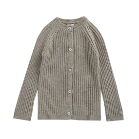 Perino Merino Wool Cardigan | Beige Melange