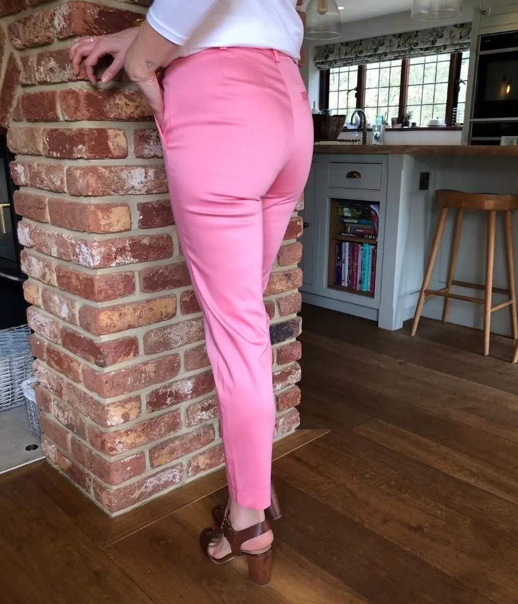 Pink Mia Slim Leg 7/8 Trousers