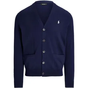 RLX Classic Fit Double Knit Cardigan Refined Navy - SS24