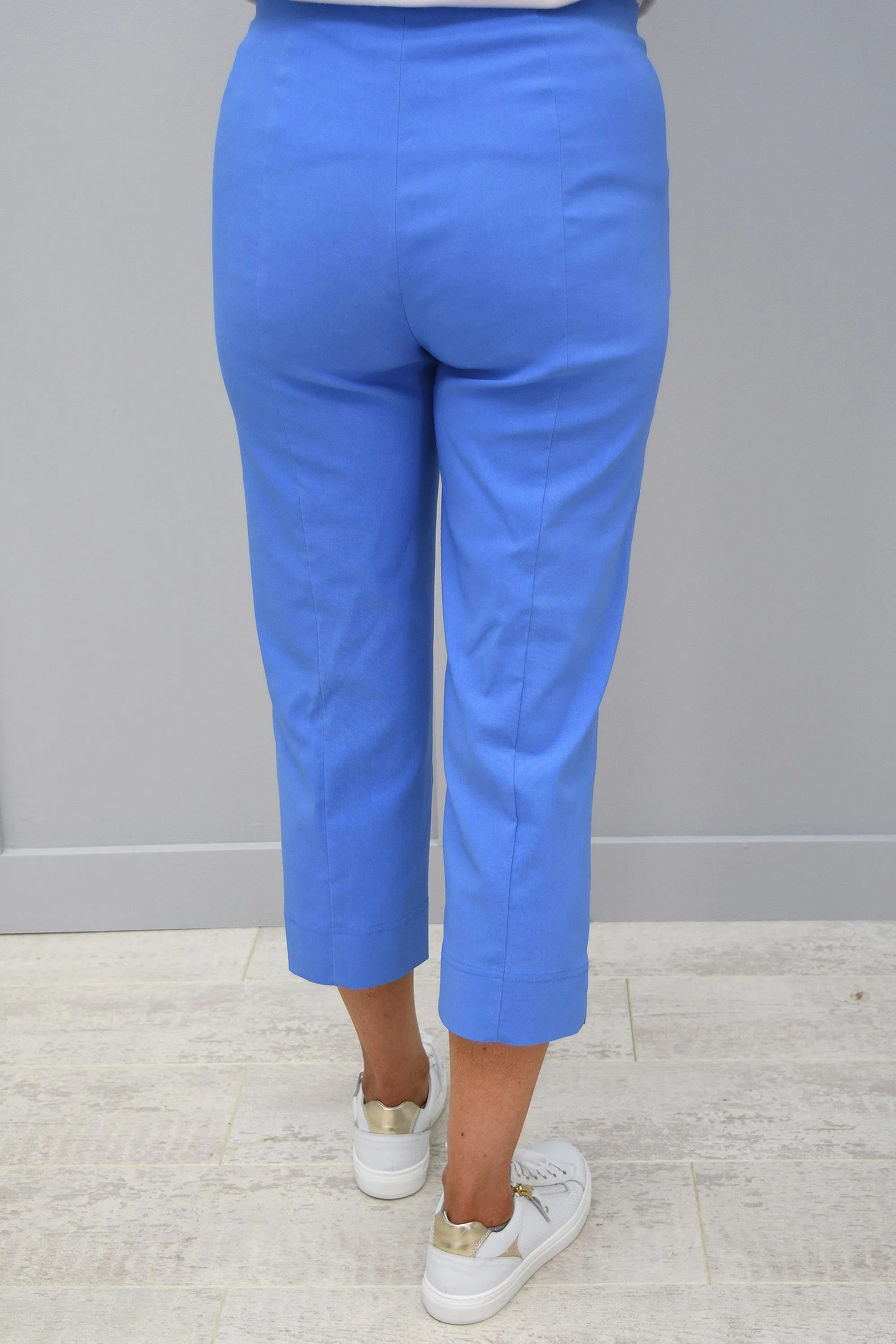 Robell Marie Cornflower Blue Cropped Trousers - 51576 5499 600