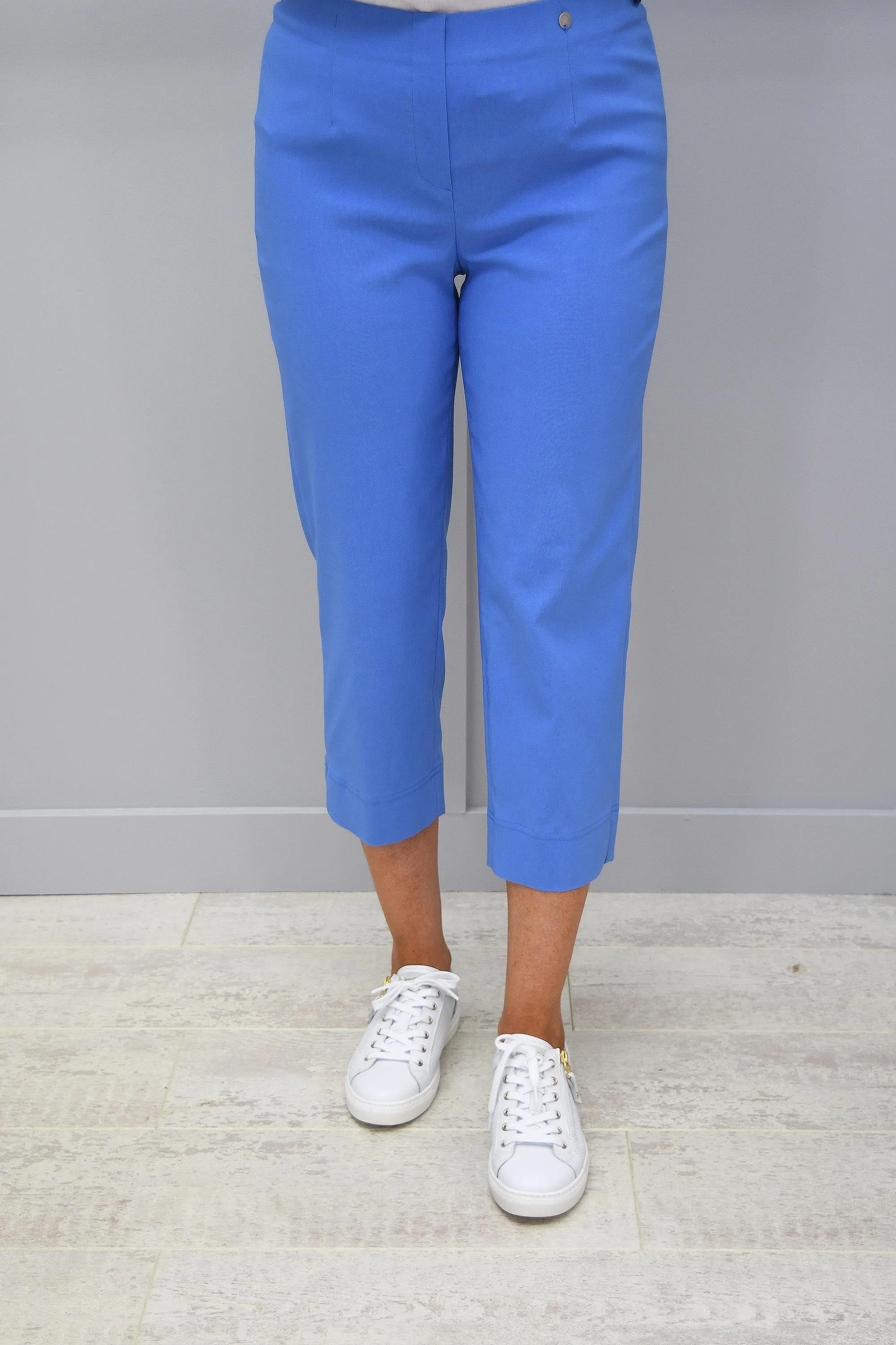 Robell Marie Cornflower Blue Cropped Trousers - 51576 5499 600