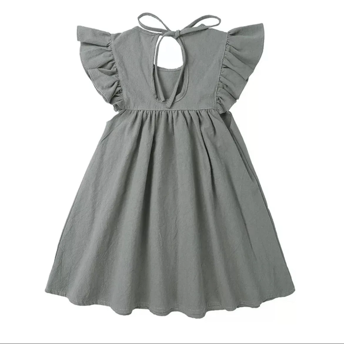 Rosie Ruffle Dress  - Sage Green