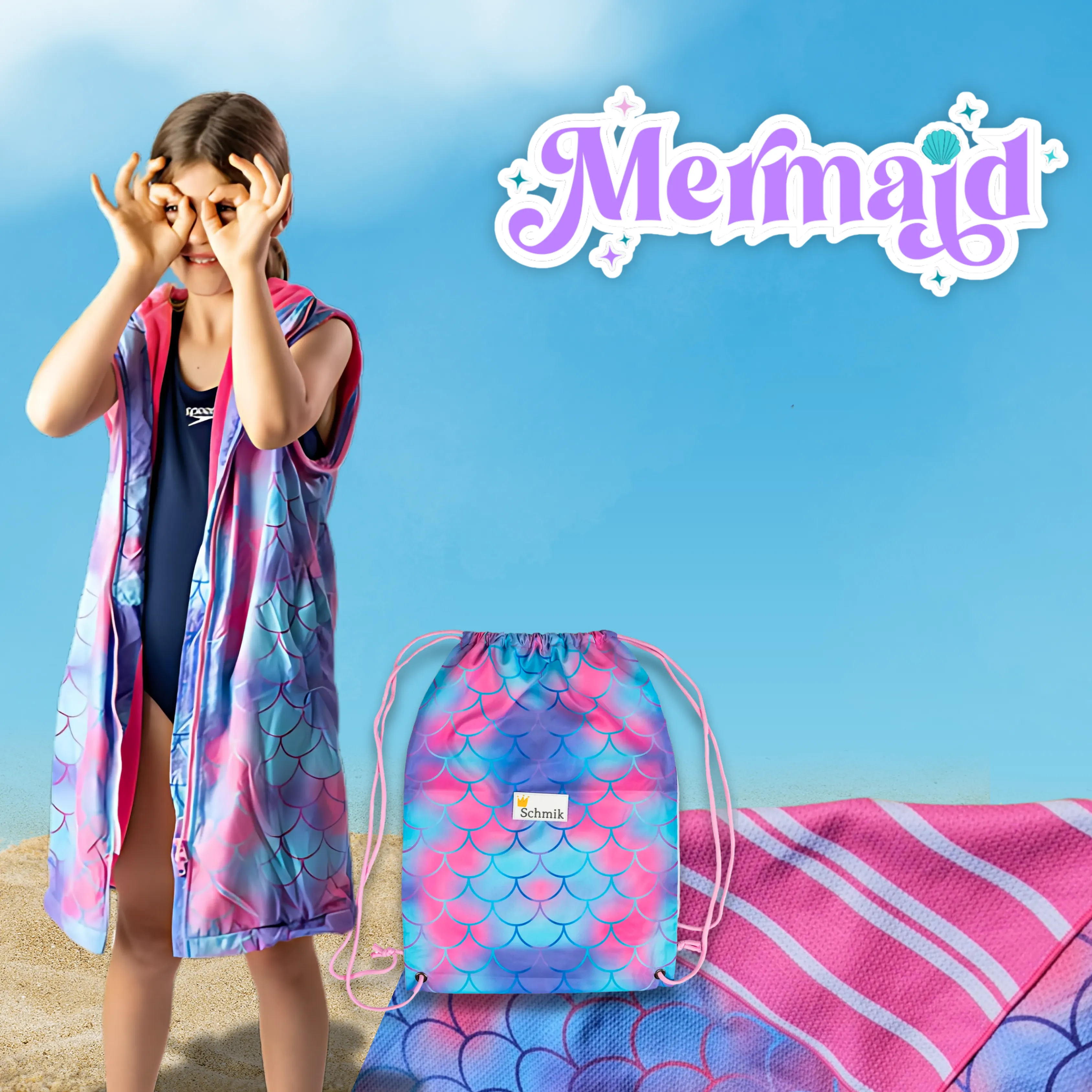 Schmik Sand Free Towel Mermaid Print