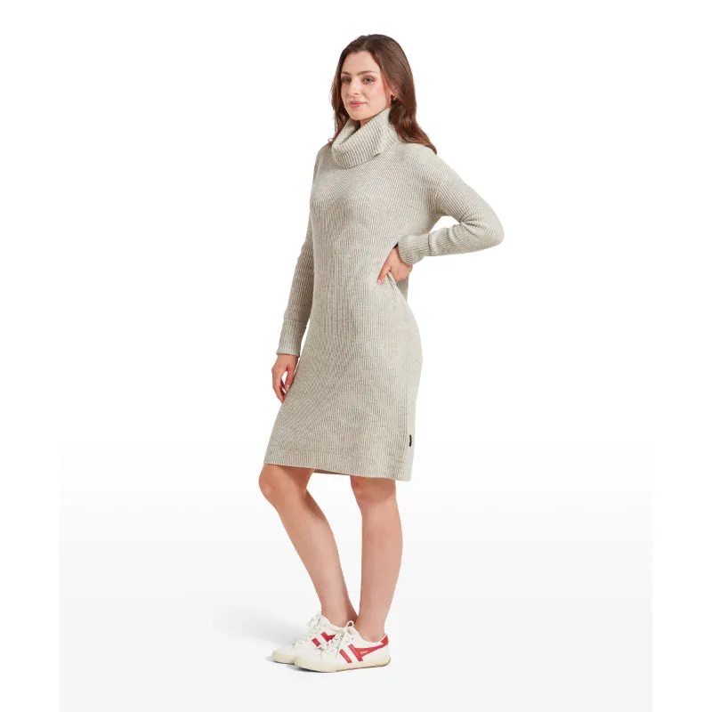 Schoffel Filey Merino Mix Roll Neck Ladies Dress - Oat Grey