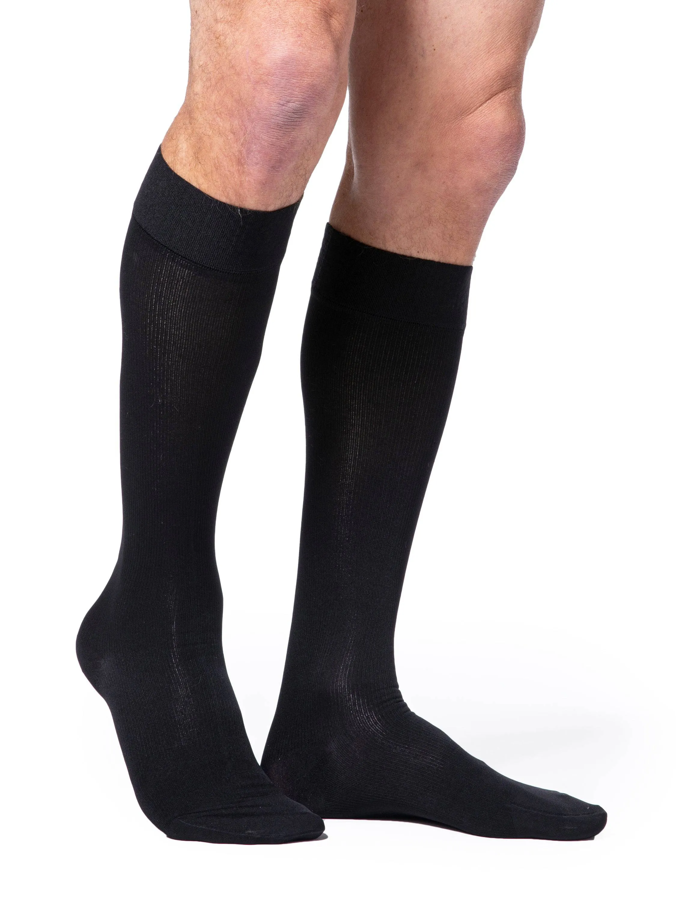 Sigvaris Cotton  Men's Knee High w/ Silicone 20-30mmHg-Closed Toe