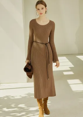 SLIM FIT KNIT LONG DRESS