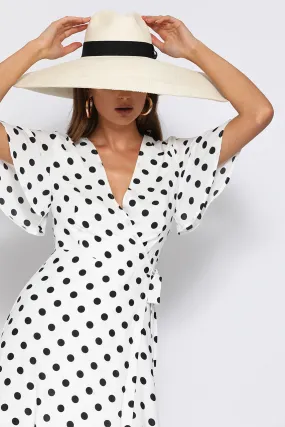 Spot wrap dress