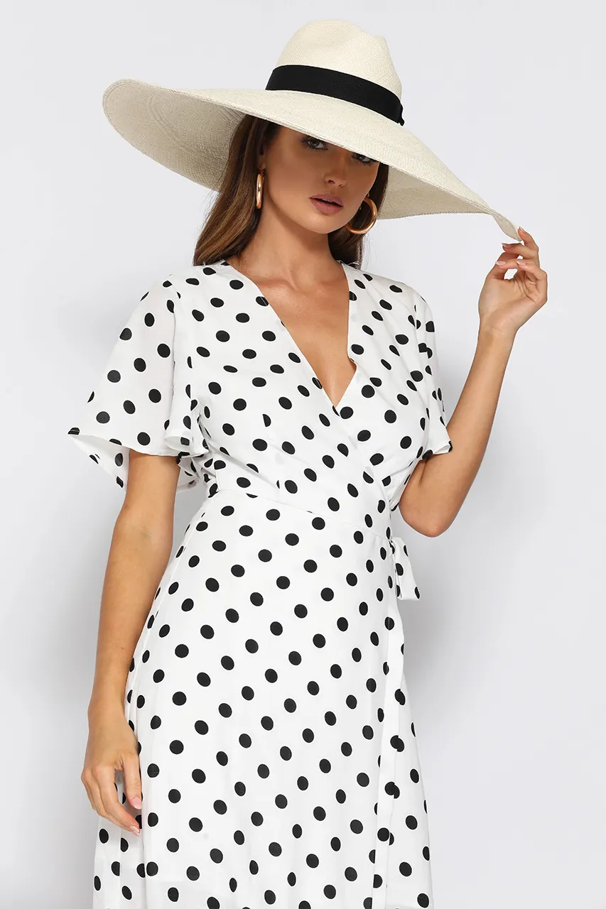 Spot wrap dress