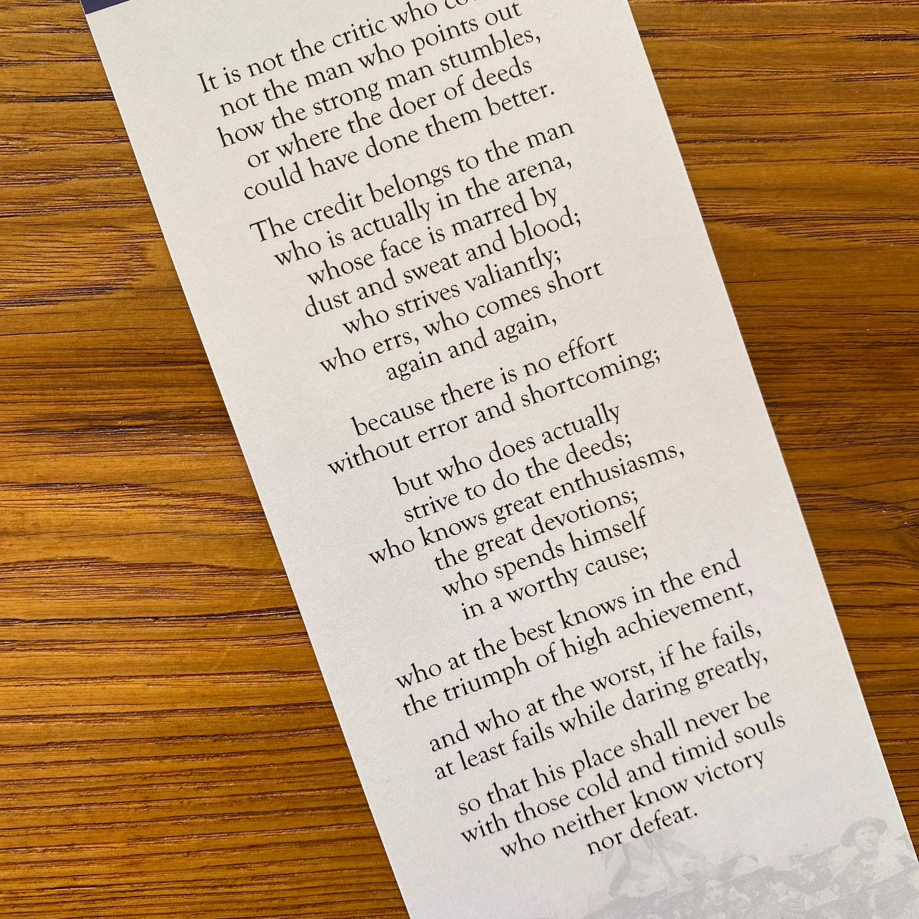 Teddy Roosevelt "Rough Riders" Bookmark