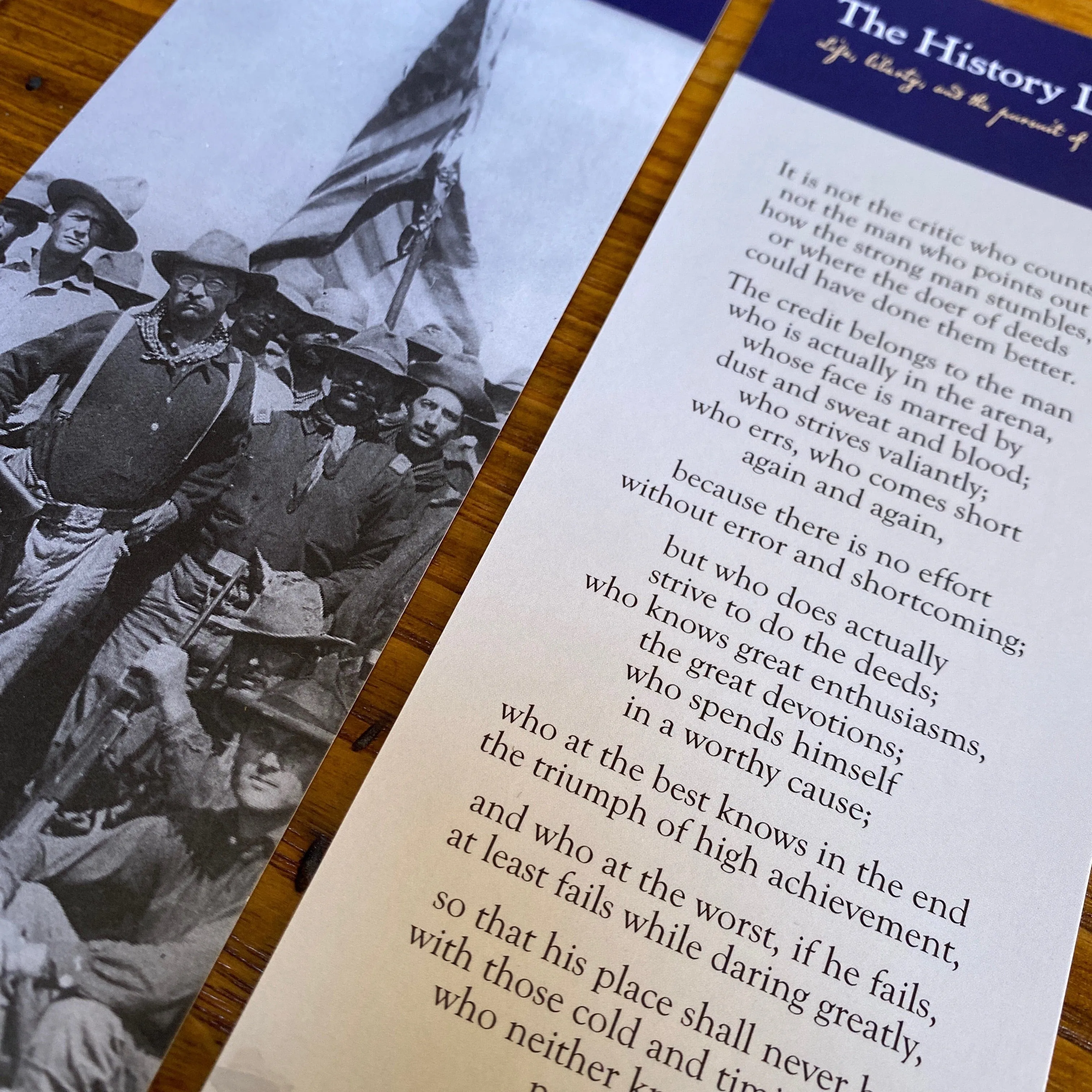 Teddy Roosevelt "Rough Riders" Bookmark