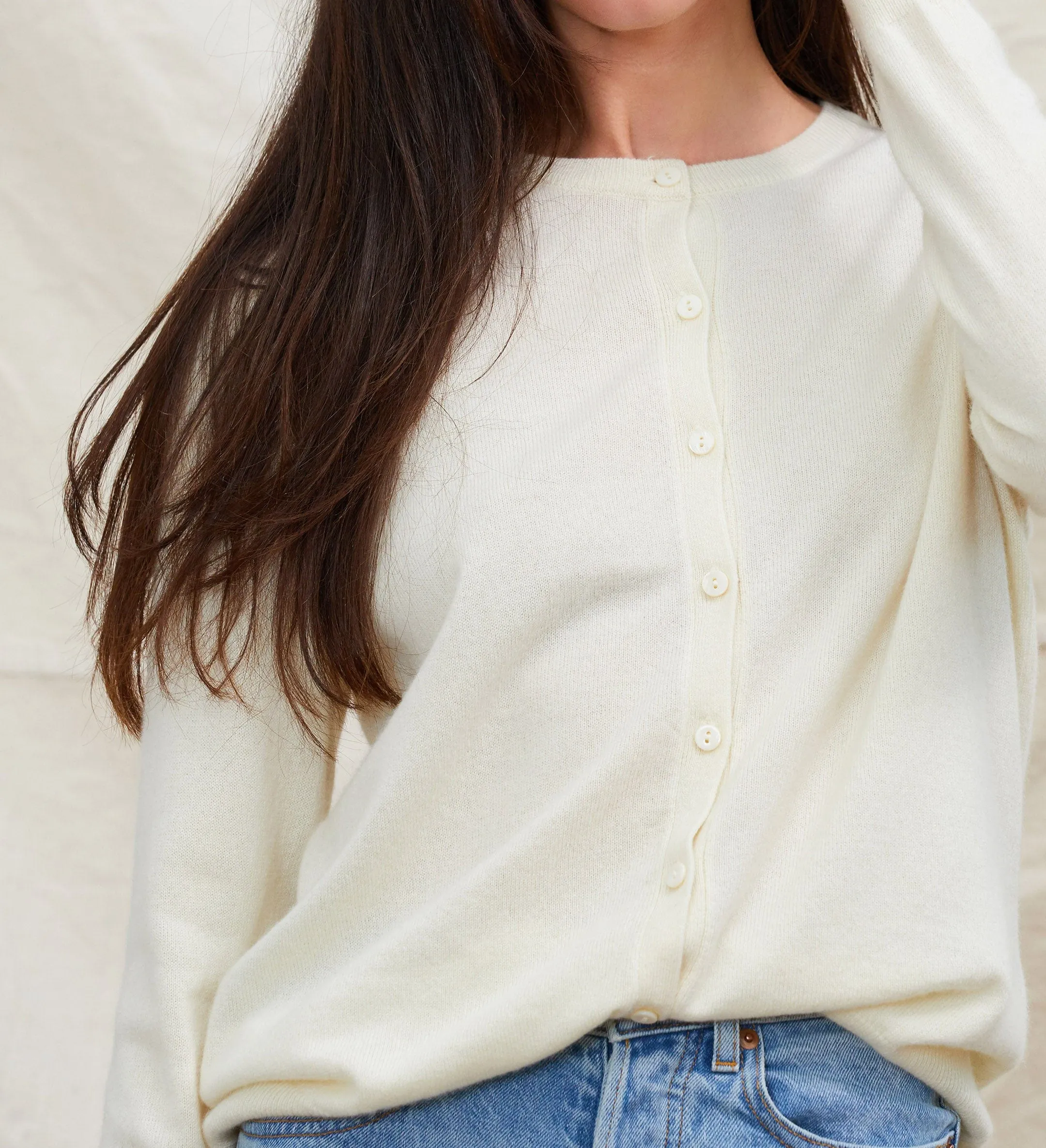 The Crewneck Button-Down Cashmere Cardigan