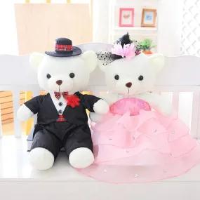 The Perfect Plush Bridal Teddy Bear Couple-Wedding Gift- Decoration