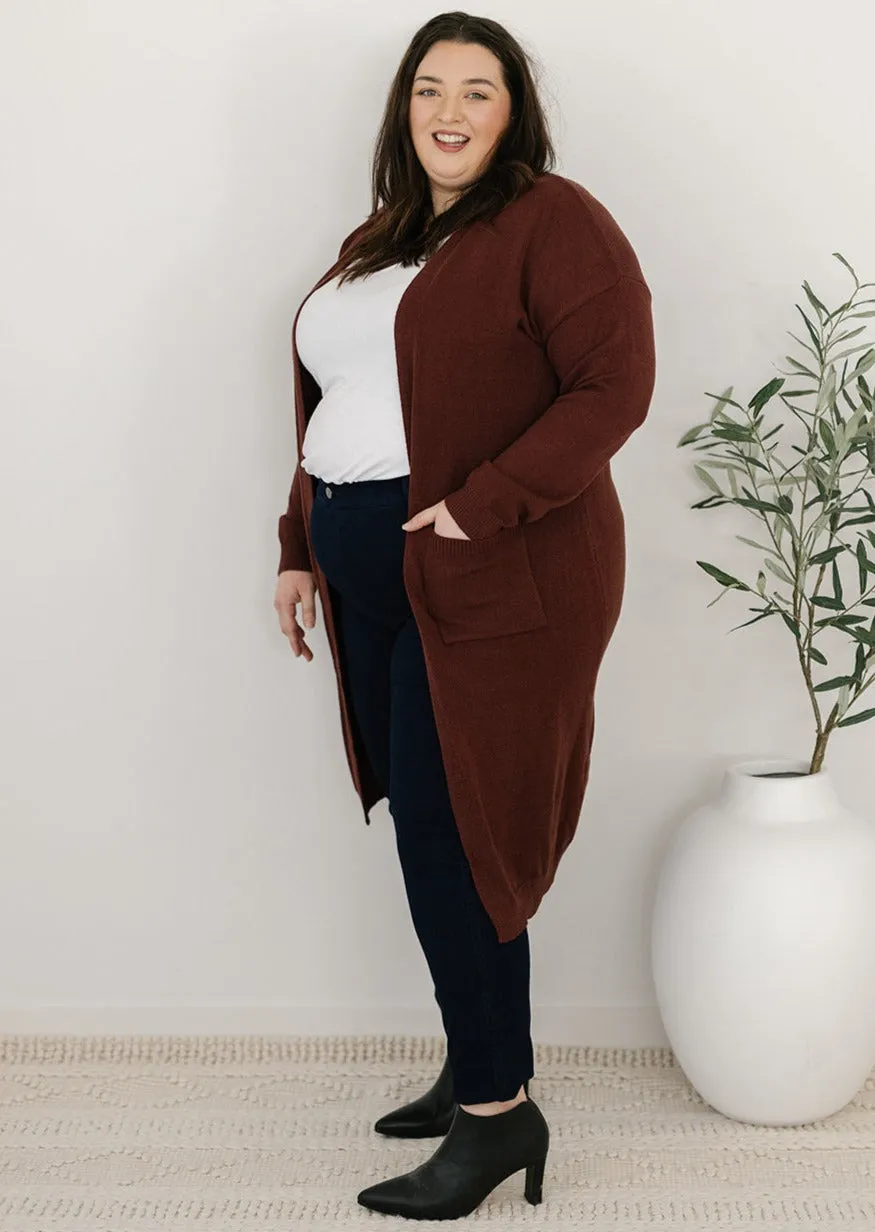 Tully Knit Cardigan in Brown