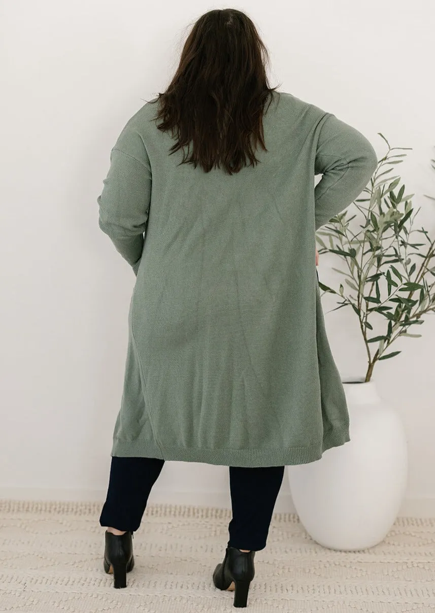 Tully Knit Cardigan in Green