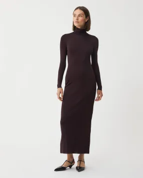 Viola Dress in Viscose, Burgundy