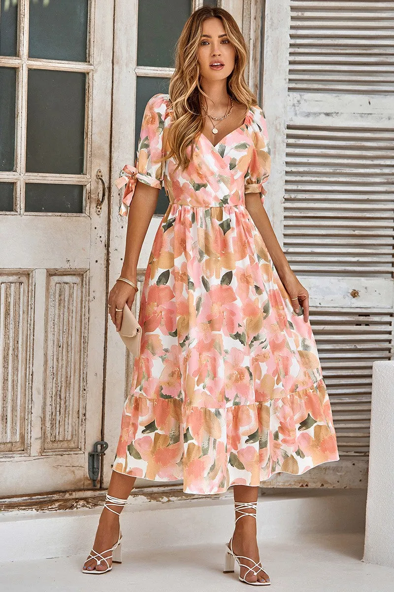 Watercolor Whisper Midi Dress