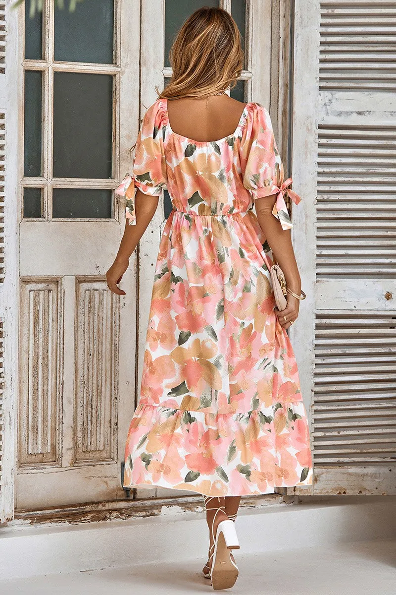 Watercolor Whisper Midi Dress