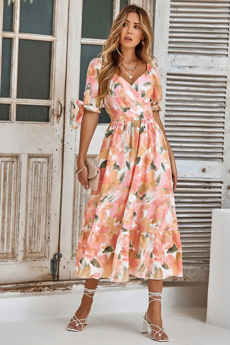 Watercolor Whisper Midi Dress