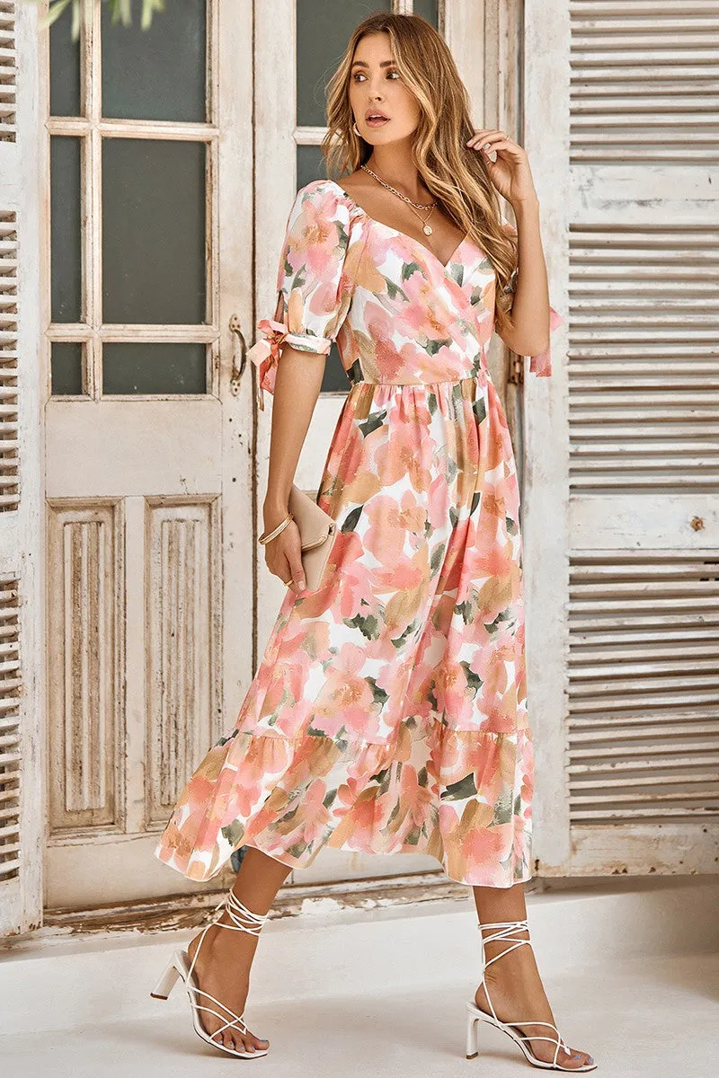 Watercolor Whisper Midi Dress