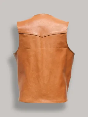 Western Style Brown Vest For Men