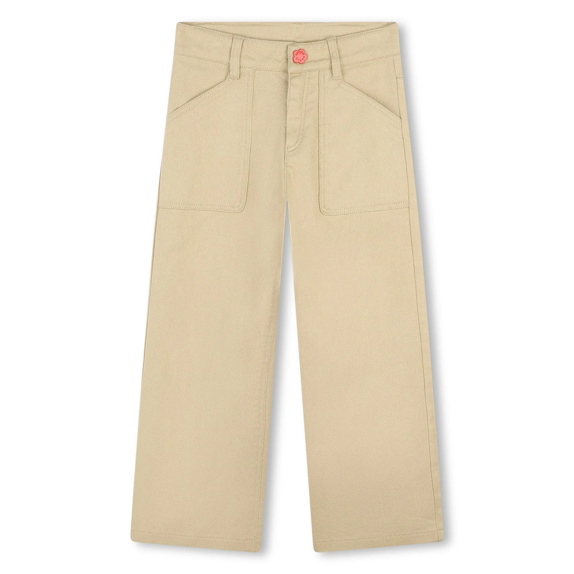 Wide Leg Twill Trousers